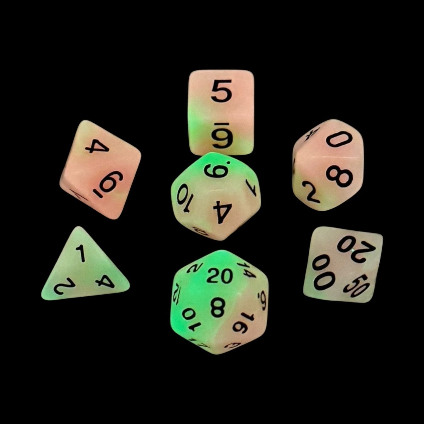 Sunforge Glow in the Dark Dice set