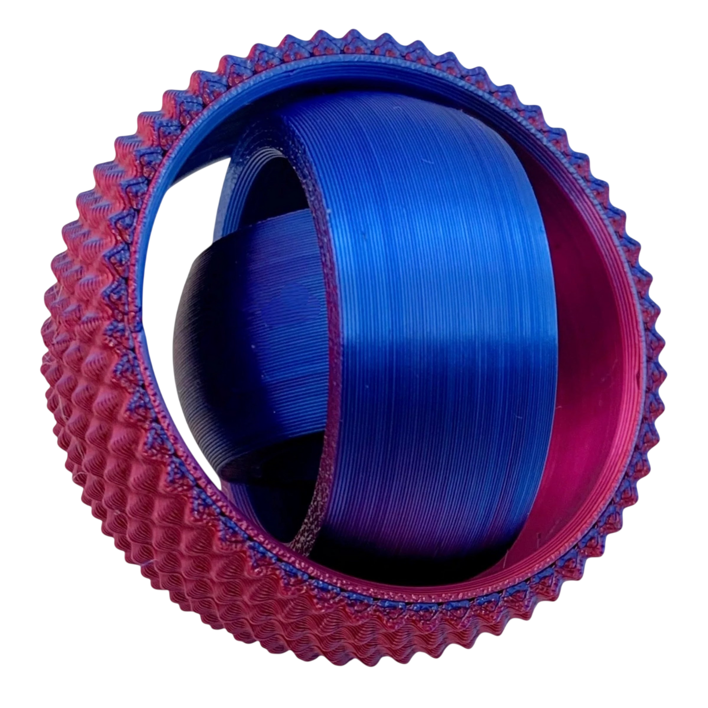 Mutli-Colored Textured Gyro Fidget