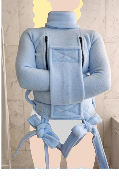 Polar Fleece ABDL Straitjacket with Chest Zippers