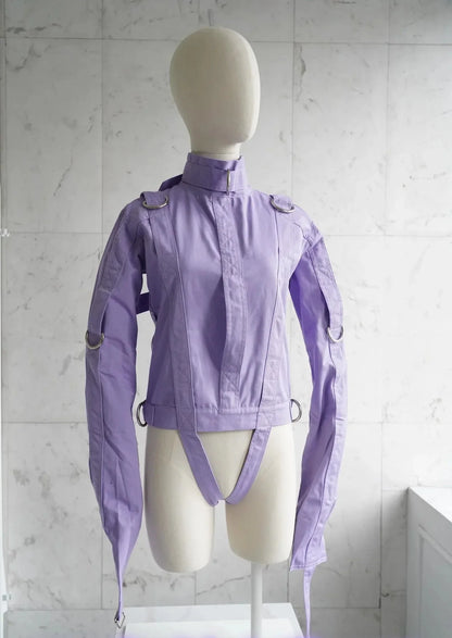 Purple ABDL Straitjacket – Heavy-Duty Adult Restraint Jacket with D-Rings