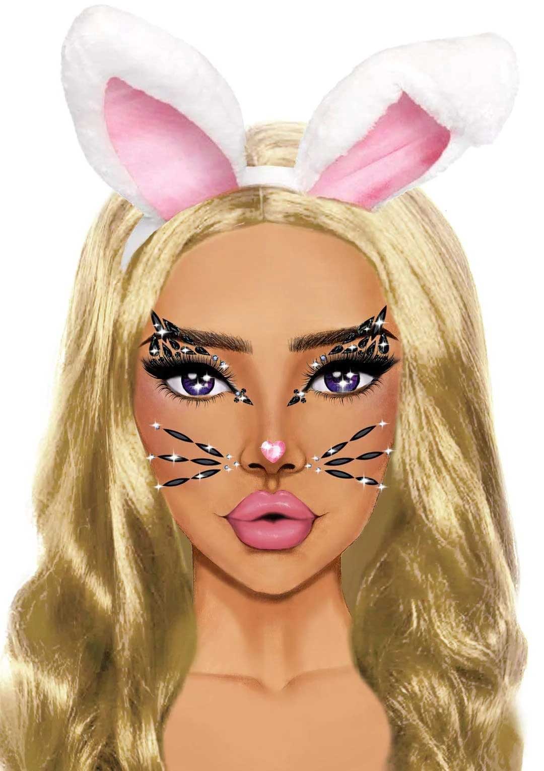 USA Only - Wild Whiskers Face Jewels (One Size)