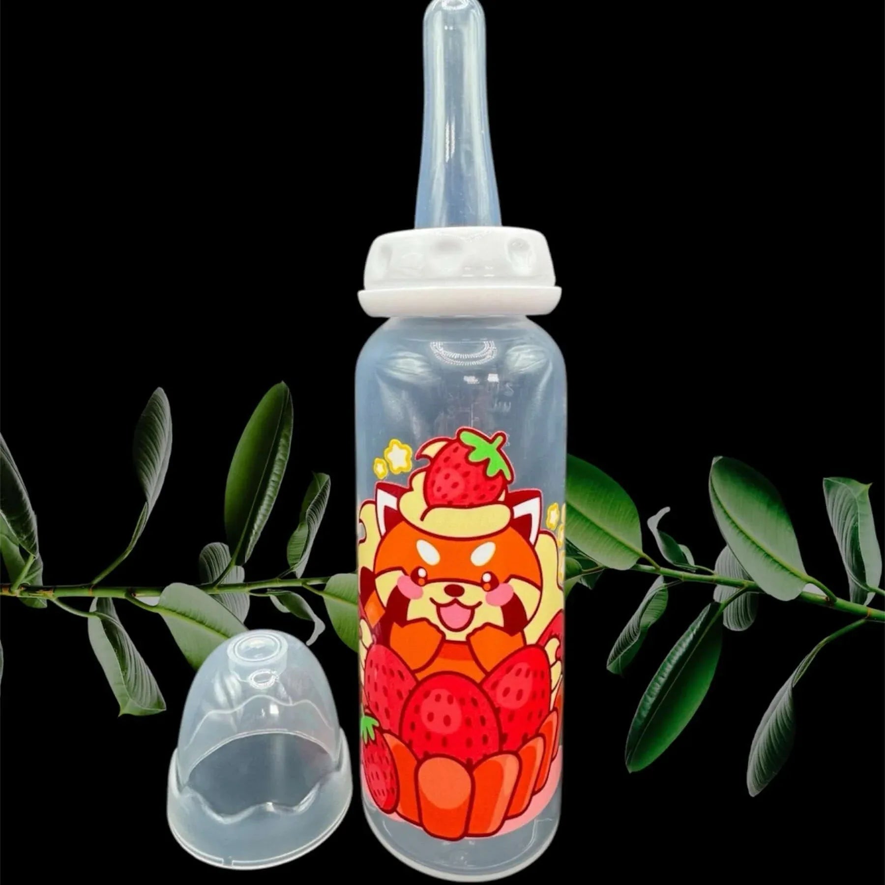Red Panda Strawberry Shortcake ABDL Adult Bottle - 8 oz - Puppy's Aesthetics