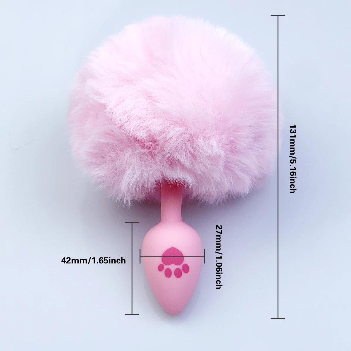 Fluffy Bunny Silicone Paw Plug