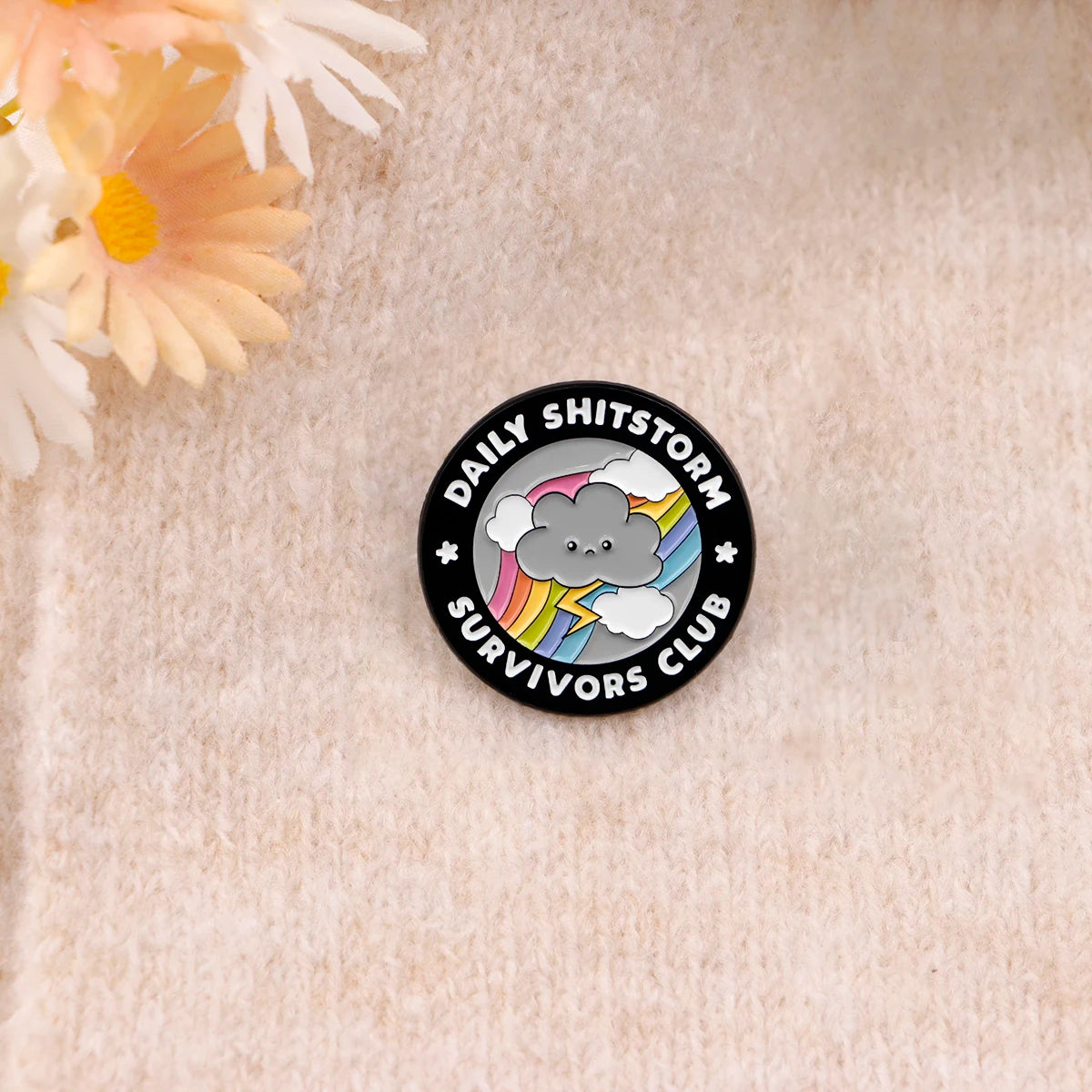 Daily Shitstorm Survivors Club Enamel Pin