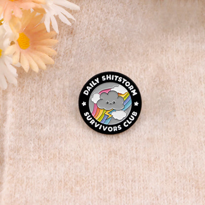 Daily Shitstorm Survivors Club Enamel Pin