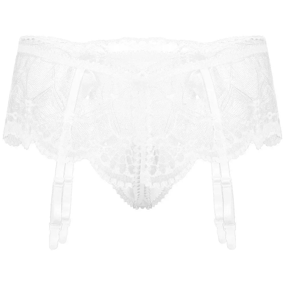 Sissy Lace Panties – Bowknot Briefs Garter - Puppy's Aesthetics