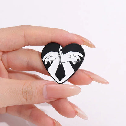 Bound By Rope Heart BDSM Pin - Puppy's Aesthetics