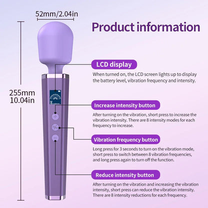LCD Magic Wand – Powerful Clitoral Vibrator - Puppy's Aesthetics