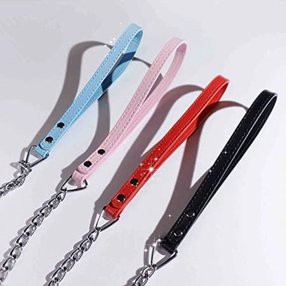 Cute Pink Ribbon Bell Collar + Leash (Colors)