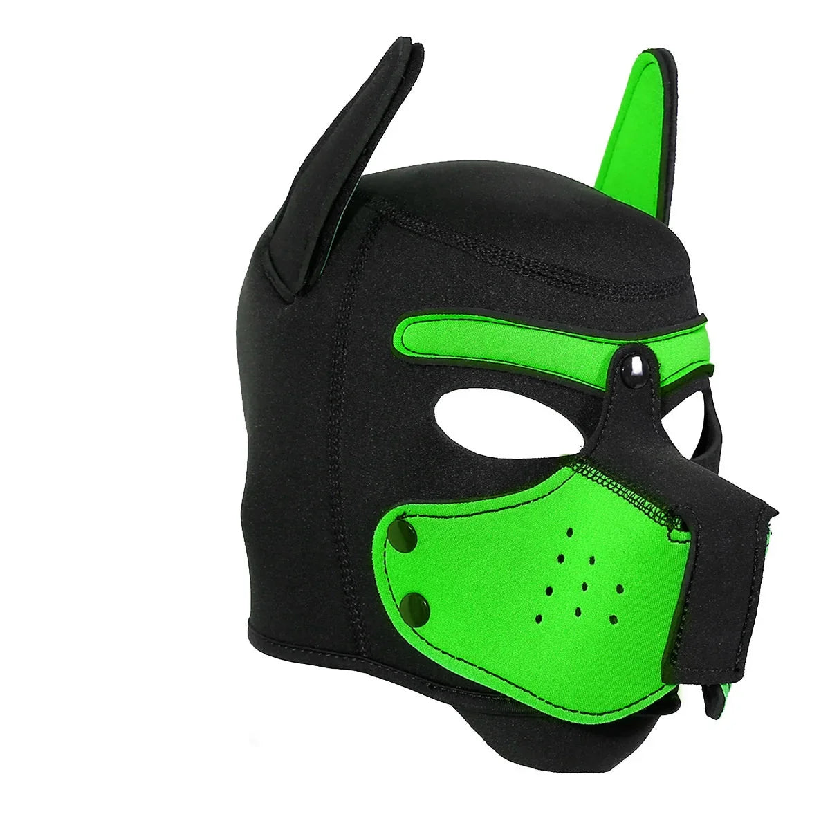 Green Neoprene Puppy Play Hood