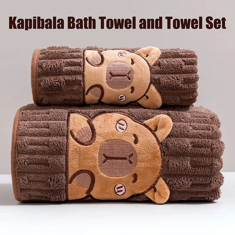 Capybara Cuddle Towel Set (2 Piece)