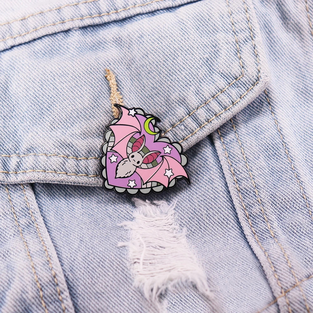 Moonlit Bat Enamel Pin