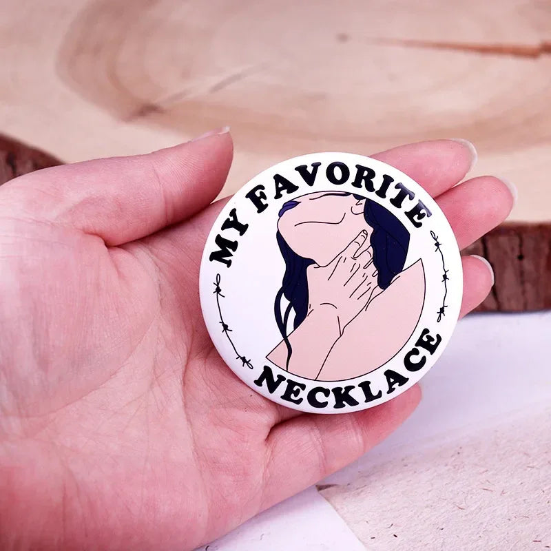 My Favorite Necklace BDSM Button - Puppy's Aesthetics
