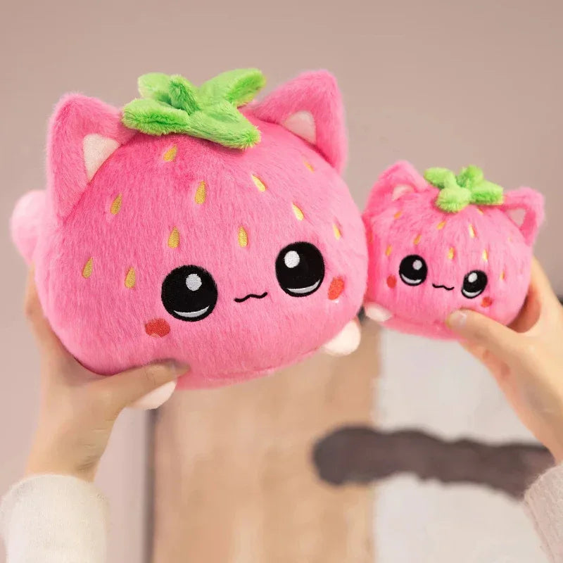 Kawaii Strawberry Cat Plushie - Puppy's Aesthetics