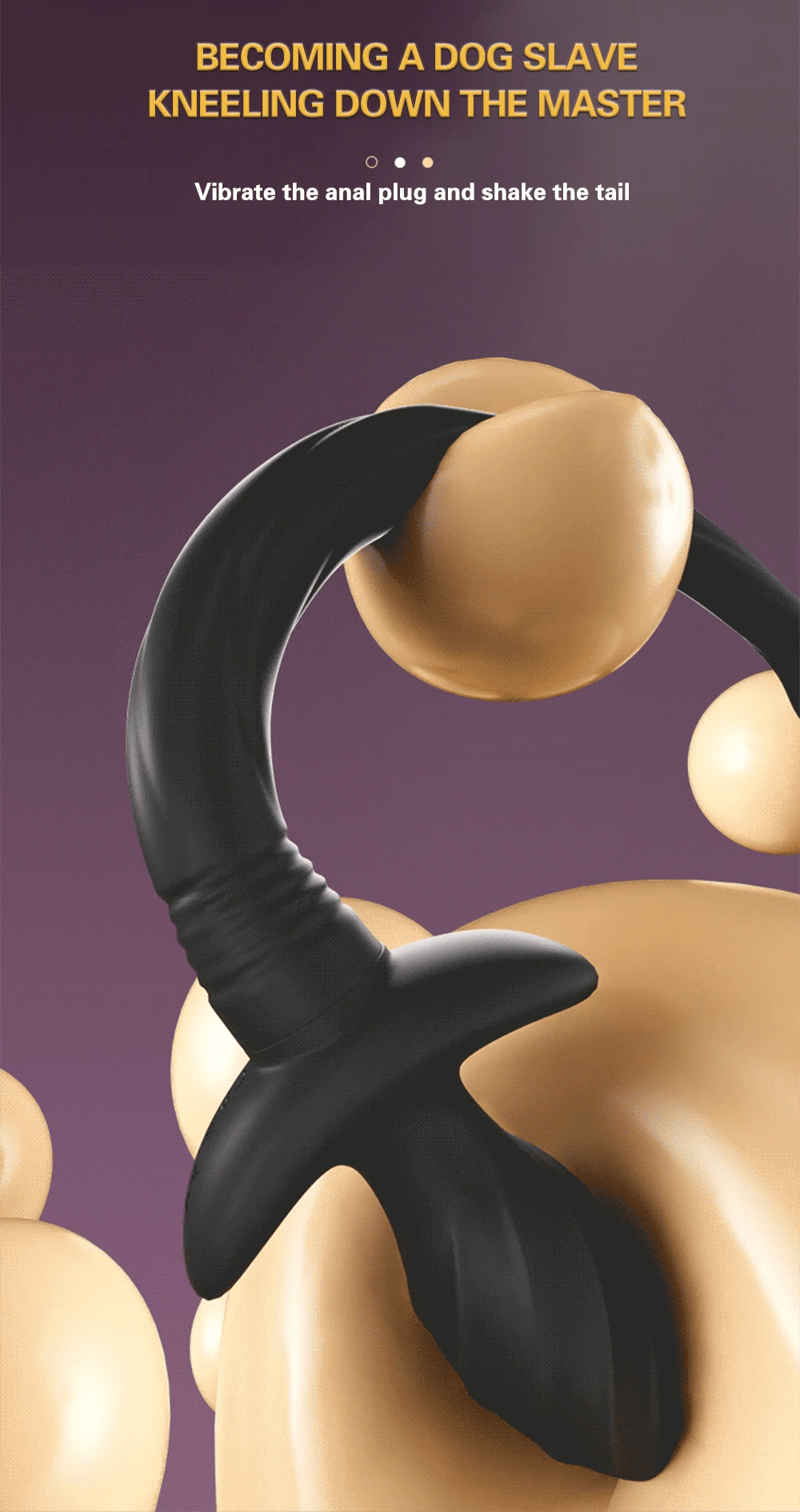 Vibrating Dog Tail Anal Plug – Remote