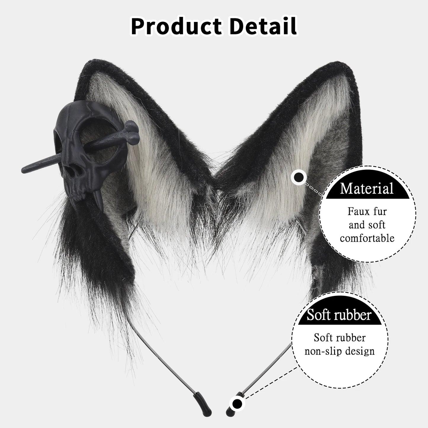 Bonebound Furry Ears Headband (Colors)