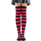 Sweet Stripe Thigh High Stockings (Colors)