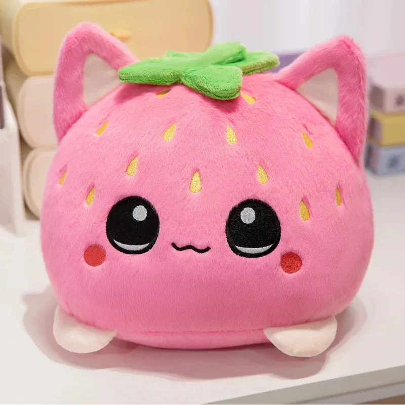 Kawaii Strawberry Cat Plushie - Puppy's Aesthetics