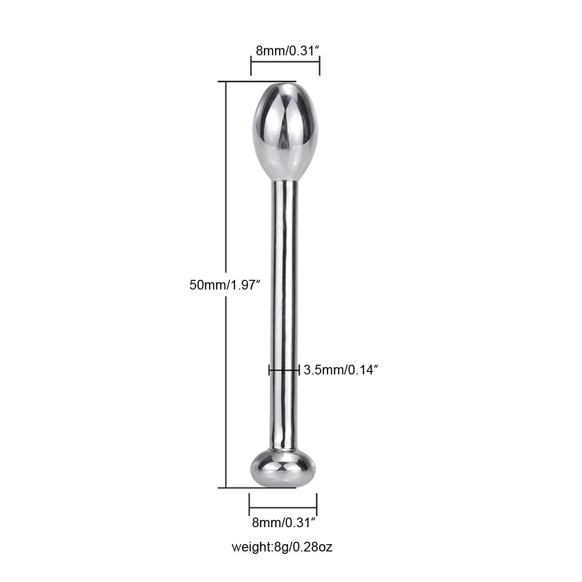 Stainless Steel Metal Dilator Urethral Sound - Puppy's Aesthetics