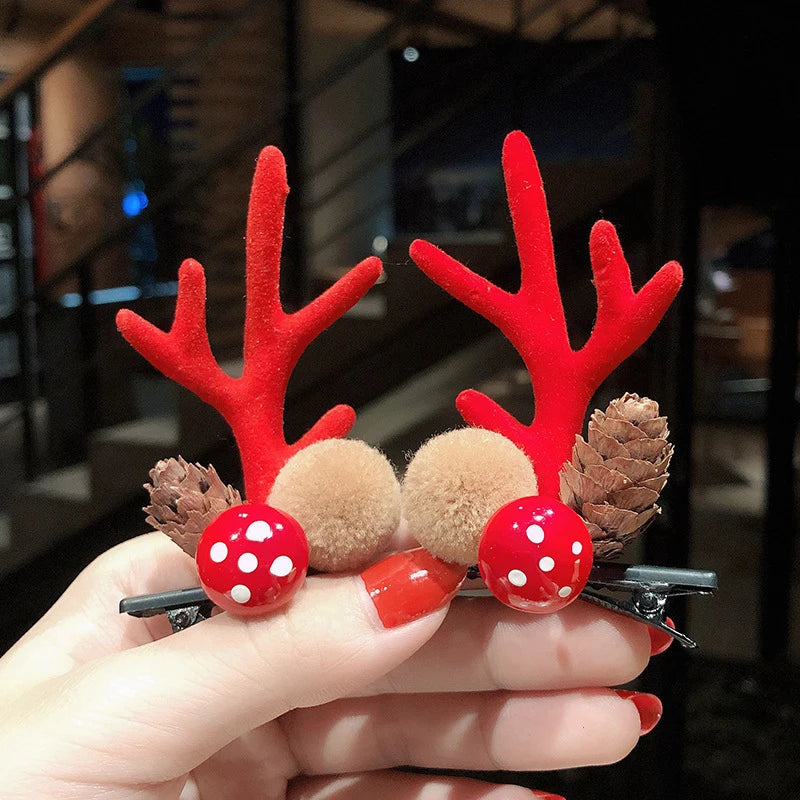 Christmas Antler Deer Ear Hairpins