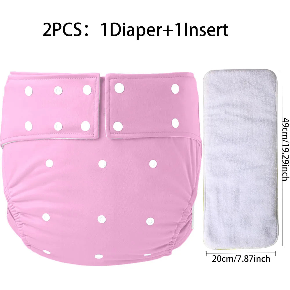 Washable ABDL Cute Cloth Diaper + Insert (Colors)