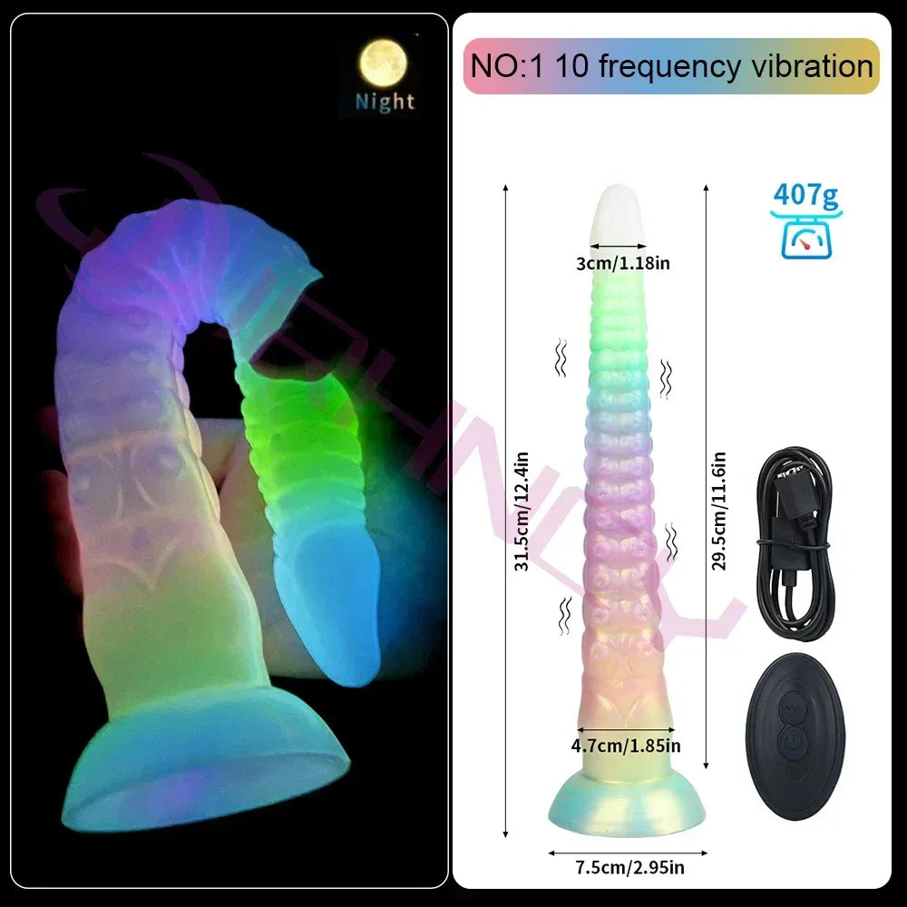 Luminous Fantasy Silicone Vibe Dildo - Puppy's Aesthetics
