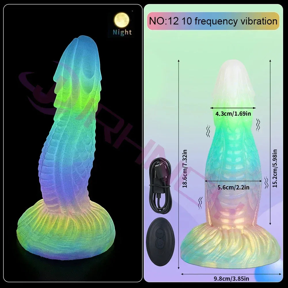 Luminous Fantasy Silicone Vibe Dildo - Puppy's Aesthetics