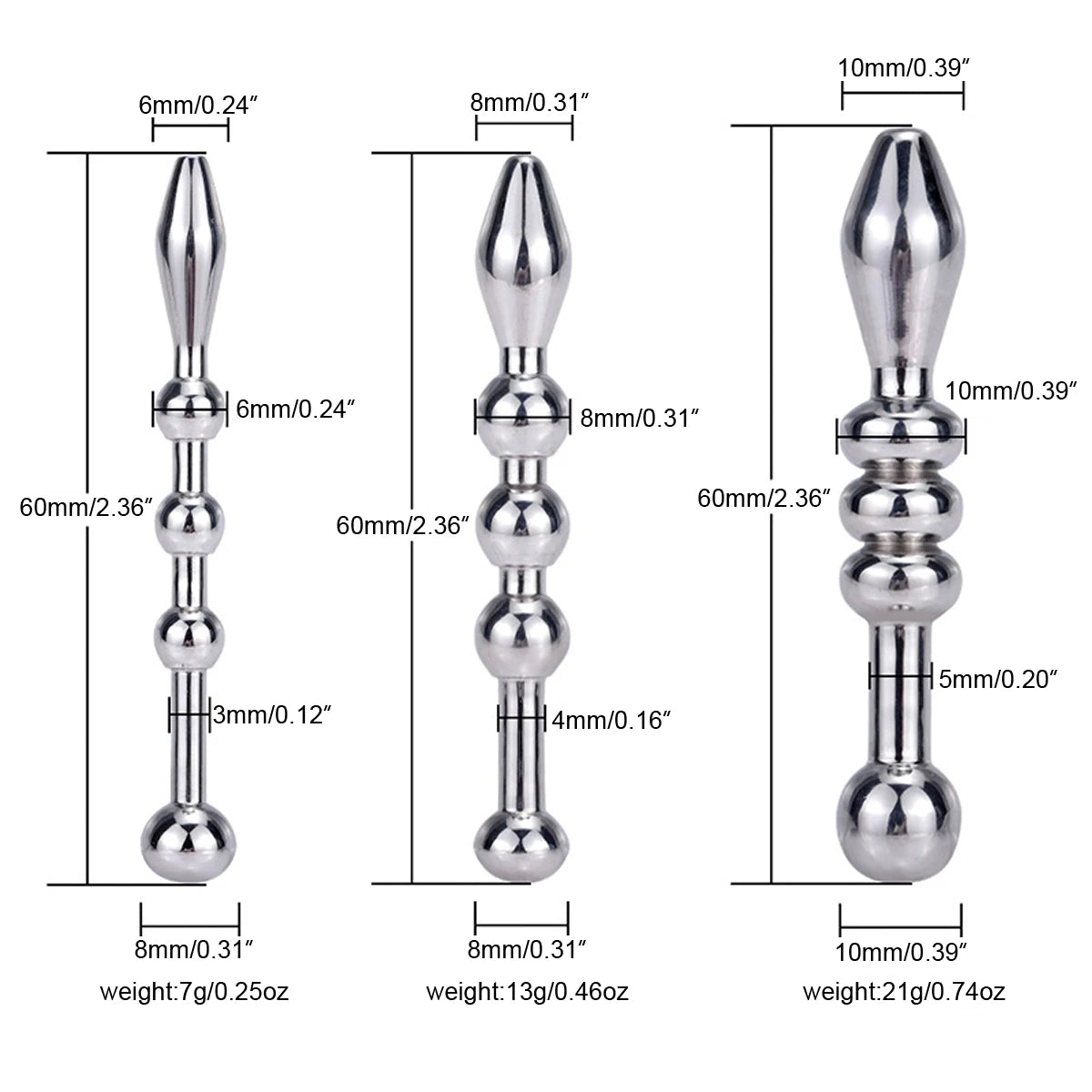 Stainless Steel Metal Dilator Urethral Sound