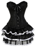 Plus Size Corset Dress & Tutu Skirt Set