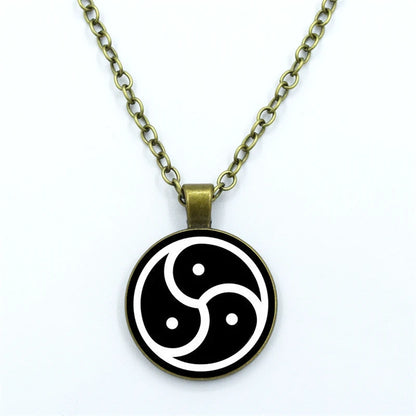 Moonlit Triskelion Pendant Necklace