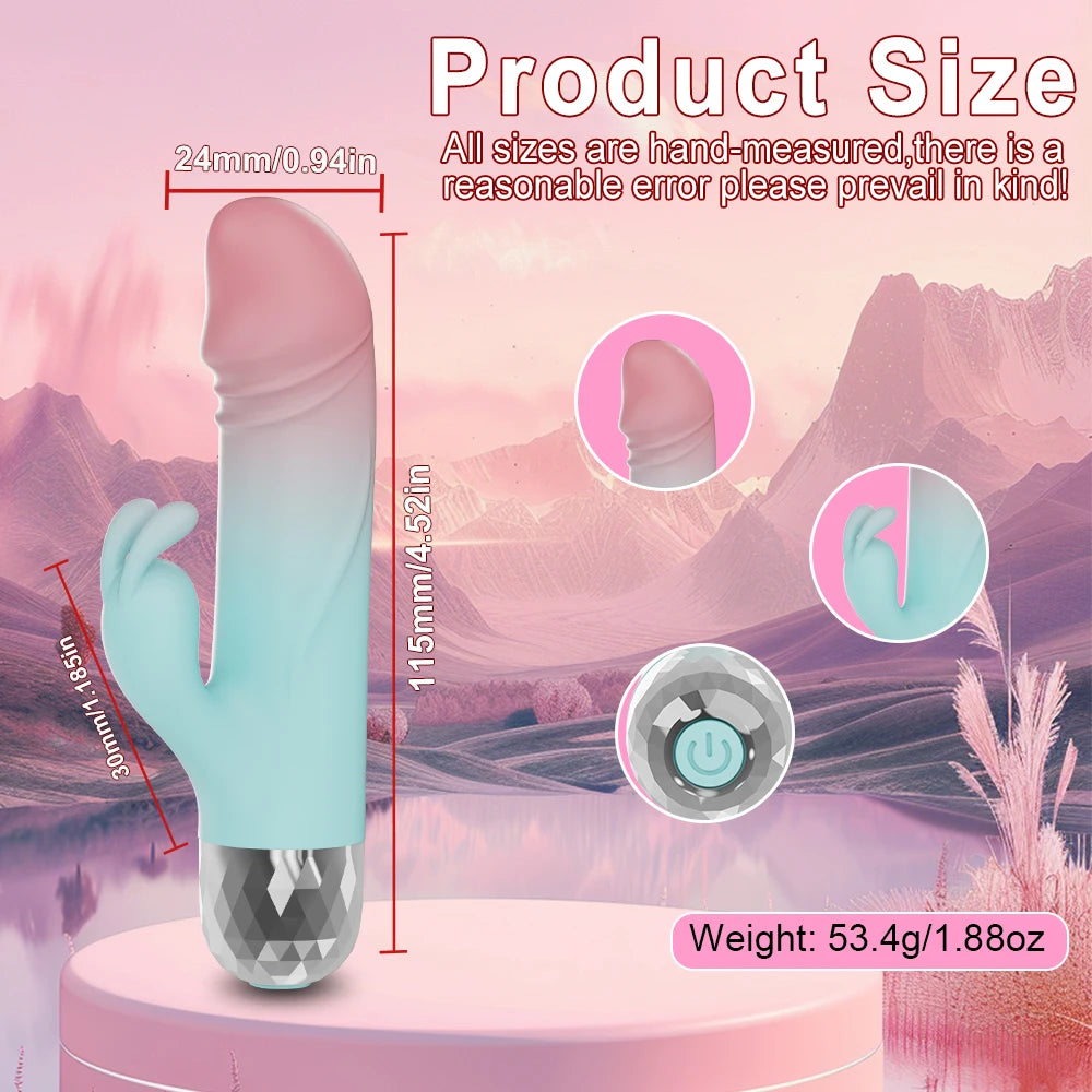 Pastel Powerful Rabbit Silicone Vibrator