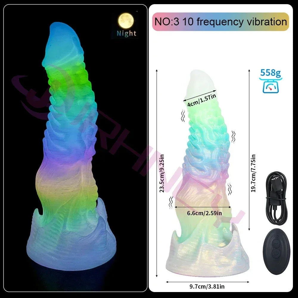 Luminous Fantasy Silicone Vibe Dildo - Puppy's Aesthetics