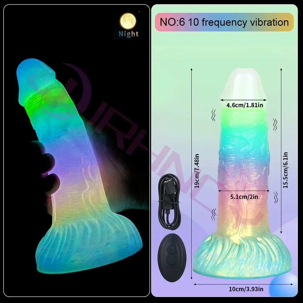 Luminous Fantasy Silicone Vibe Dildo - Puppy's Aesthetics