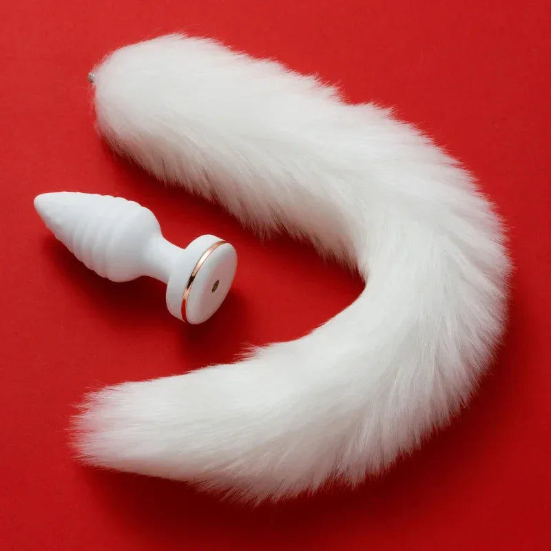 APP Remote Control Vibrating Anal Plug with Tail - Puppy's Aesthetics