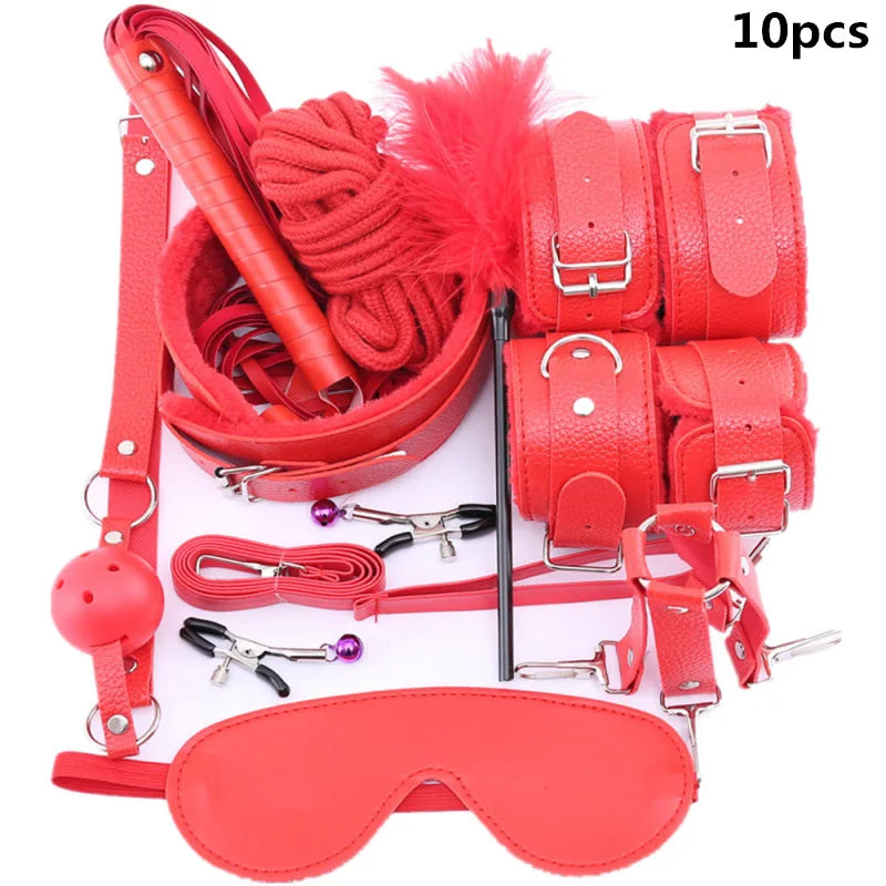 Adult BDSM Erotic Bondage Kit (Colors)