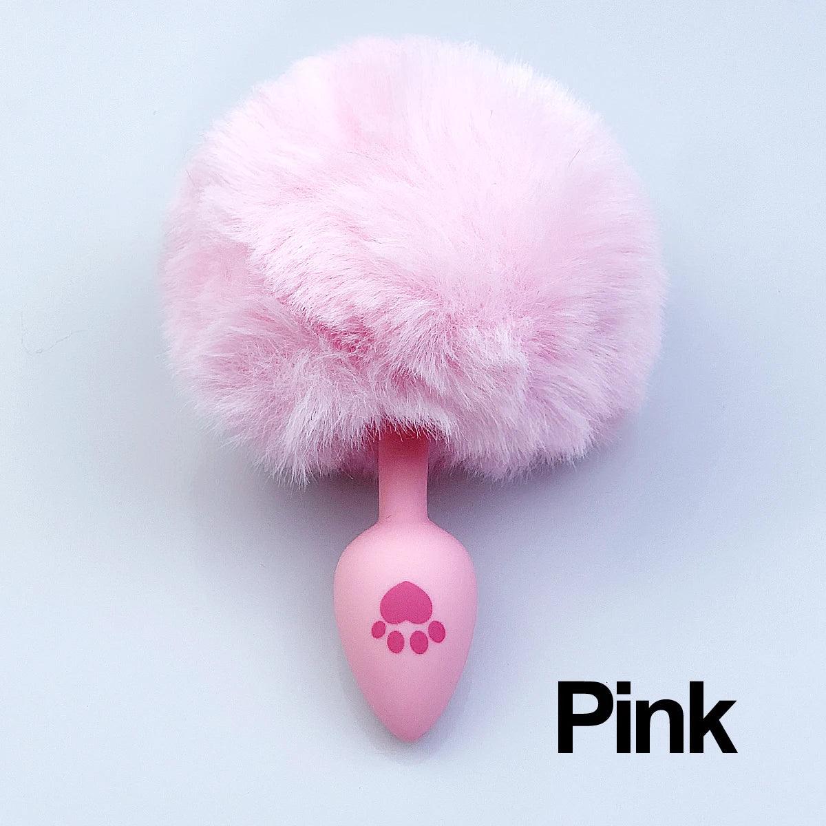 Fluffy Bunny Silicone Paw Plug - Puppy's Aesthetics