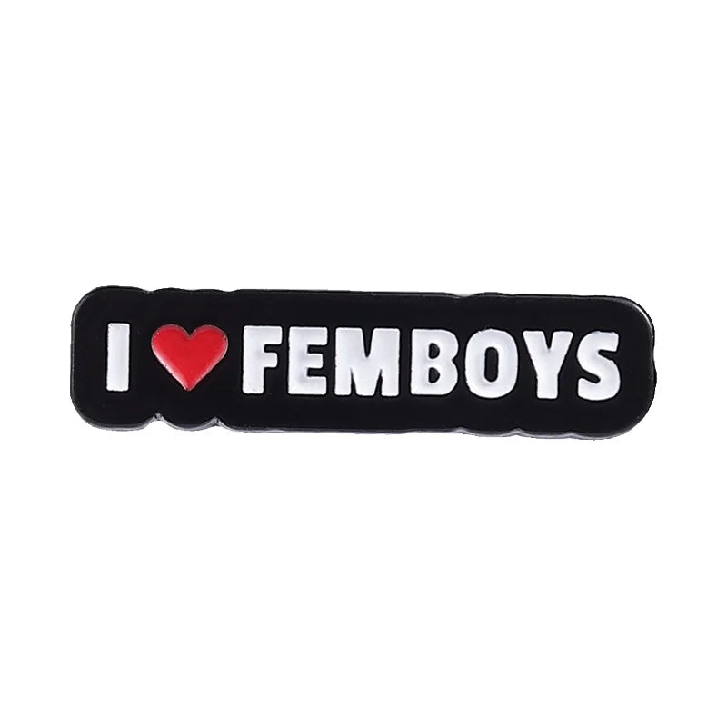 I Heart Femboys Enamel Pin (Options)