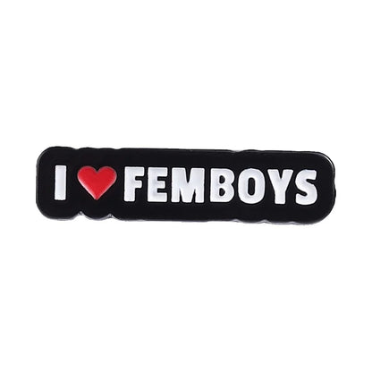 I Heart Femboys Enamel Pin (Options)