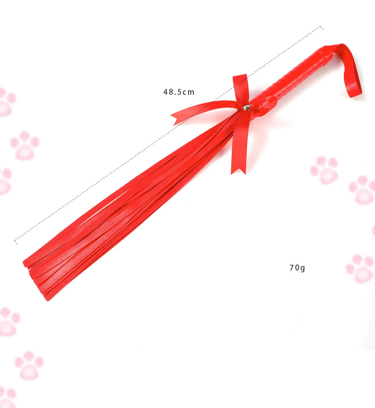 Kawaii Pink PU Leather Bow Flogger (Colors)