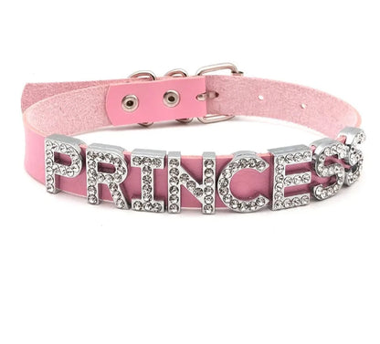 Pink Princess Rhinestone Collar