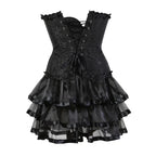Plus Size Corset Dress & Tutu Skirt Set