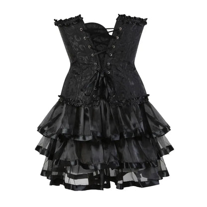 Plus Size Corset Dress & Tutu Skirt Set - Puppy's Aesthetics