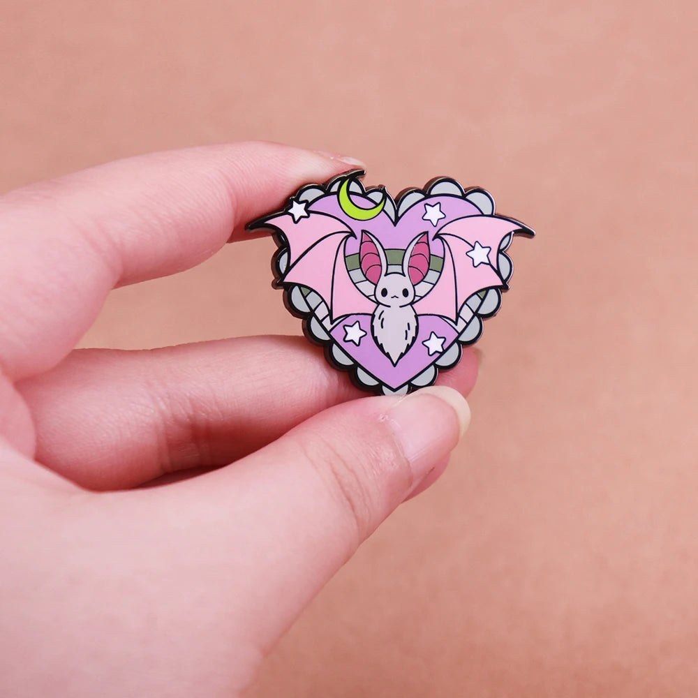 Moonlit Bat Enamel Pin
