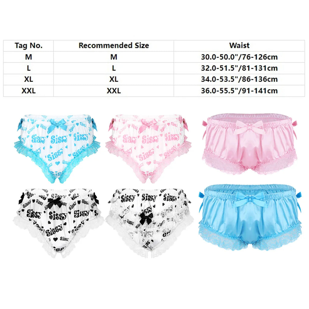 Sissy Dreams Satin Lace Panties (Colors)