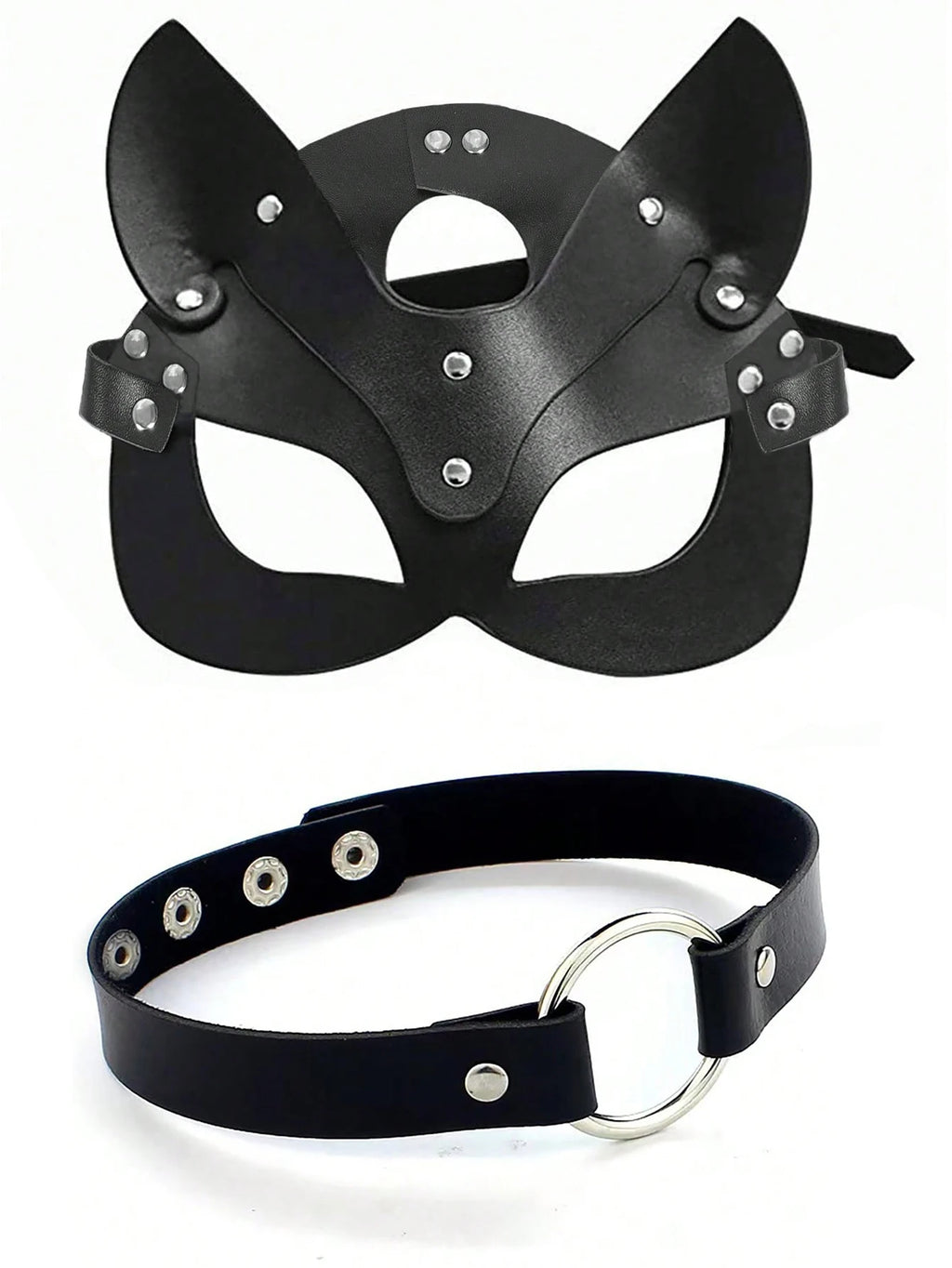 Midnight Purrfection Cat Mask & Collar Set