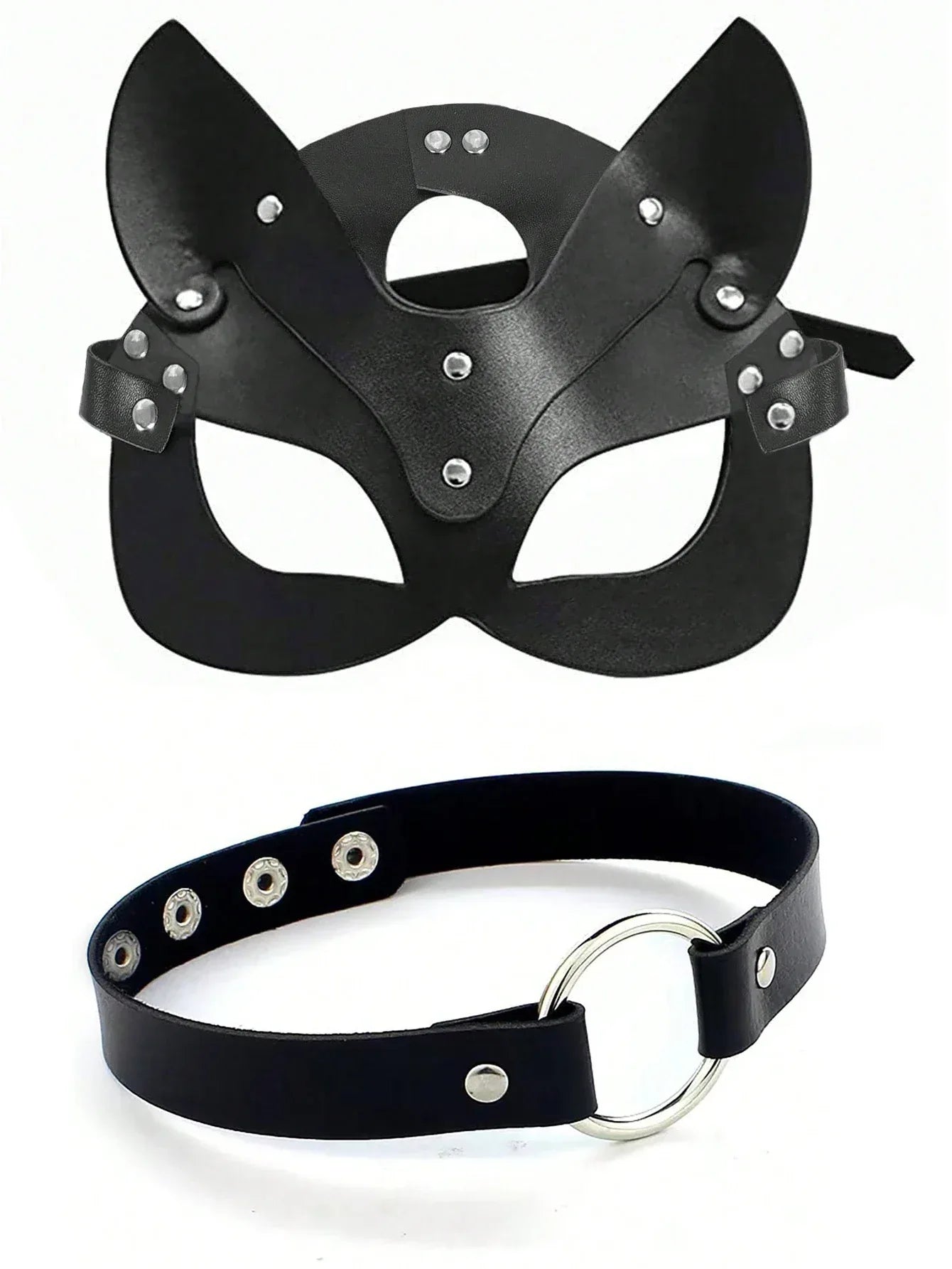 Midnight Purrfection Cat Mask & Collar Set - Puppy's Aesthetics