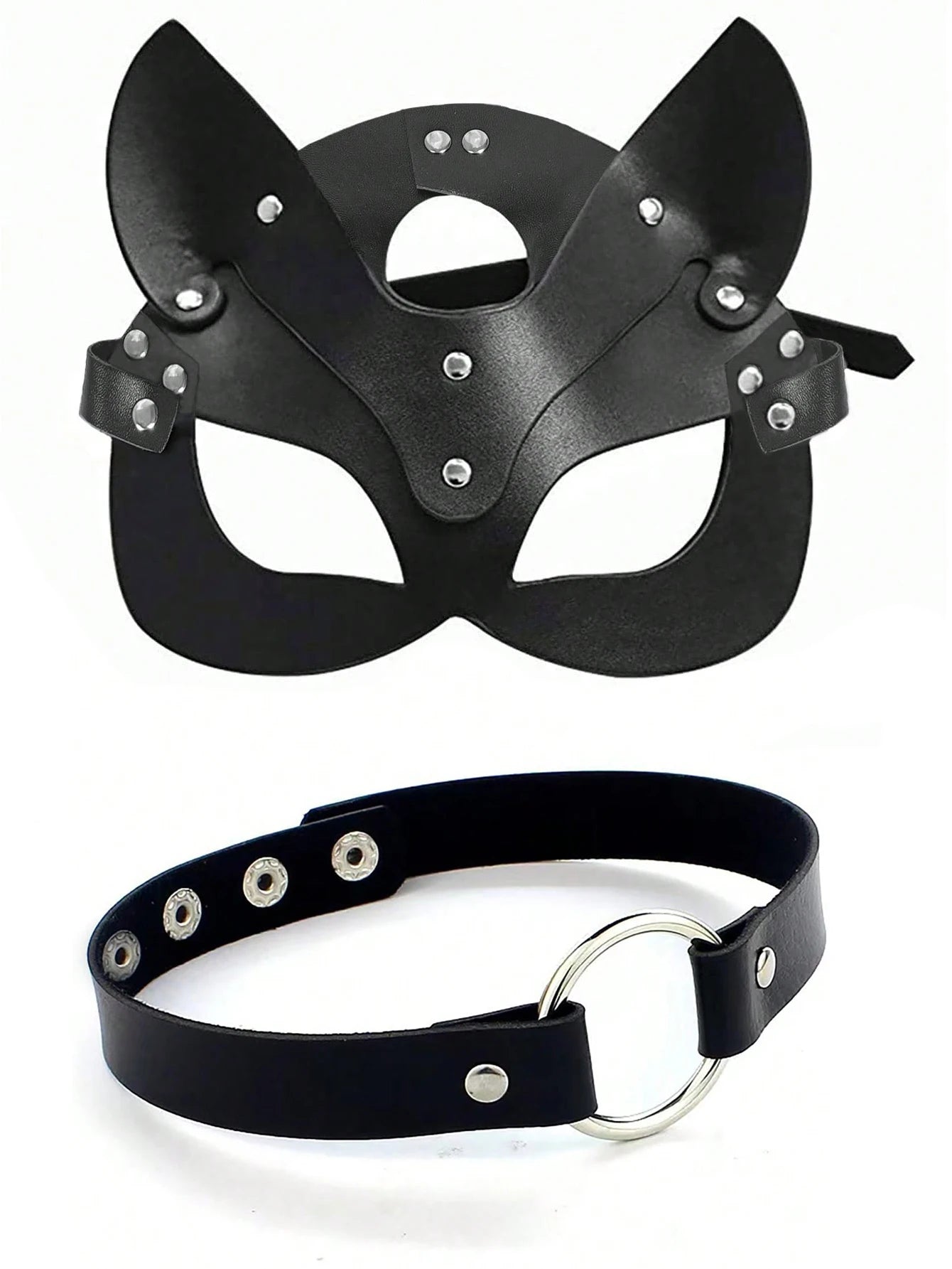 Midnight Purrfection Cat Mask & Collar Set