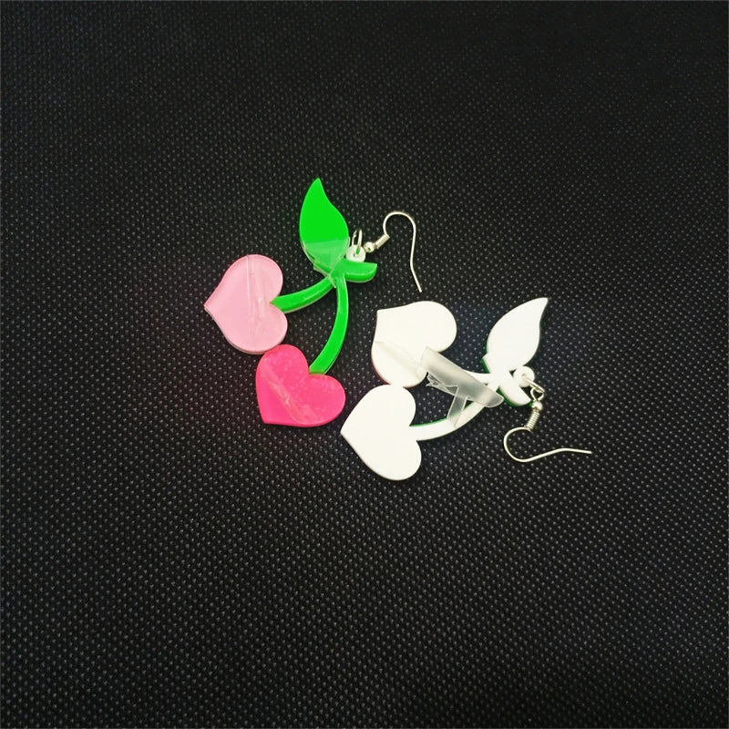 Peachy Sweetheart Dangle Earrings - Puppy's Aesthetics