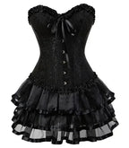 Plus Size Corset Dress & Tutu Skirt Set