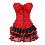 Plus Size Corset Dress & Tutu Skirt Set
